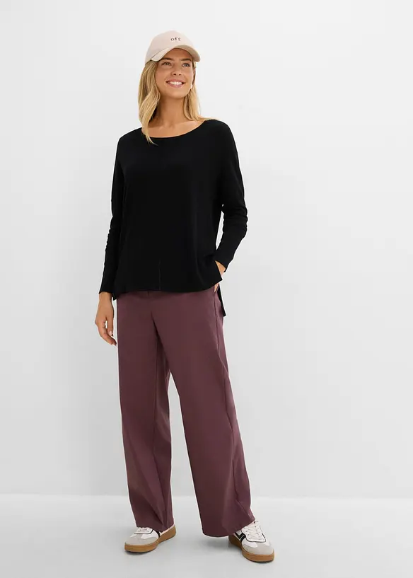 Oversized, strikket genser i viskosemiks, bonprix