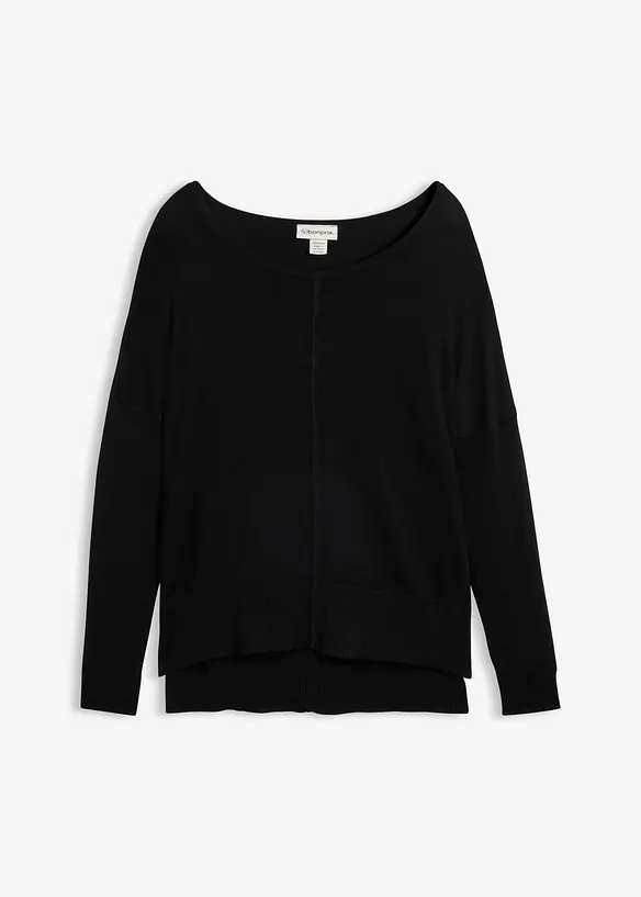 Oversized, strikket genser i viskosemiks, bonprix