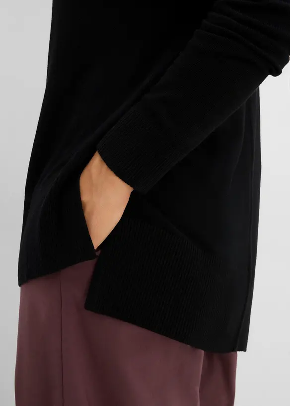 Oversized, strikket genser i viskosemiks, bonprix