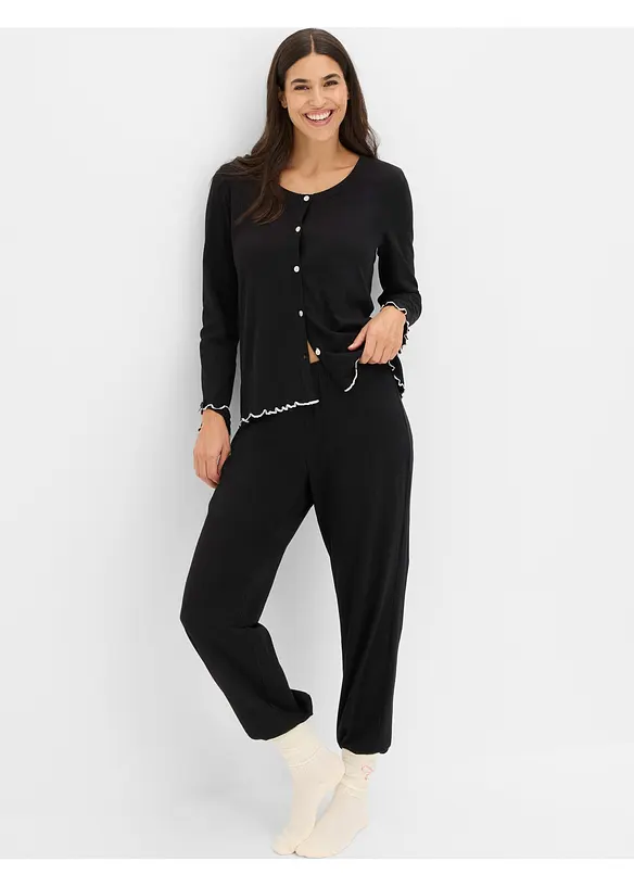 Pyjamas i myk, 100% bomull, bonprix