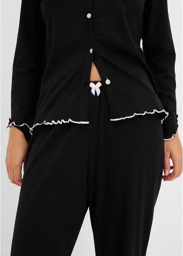 Pyjamas i myk, 100% bomull, bonprix