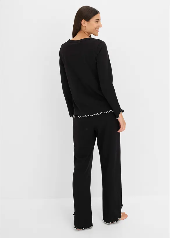 Pyjamas i myk, 100% bomull, bonprix