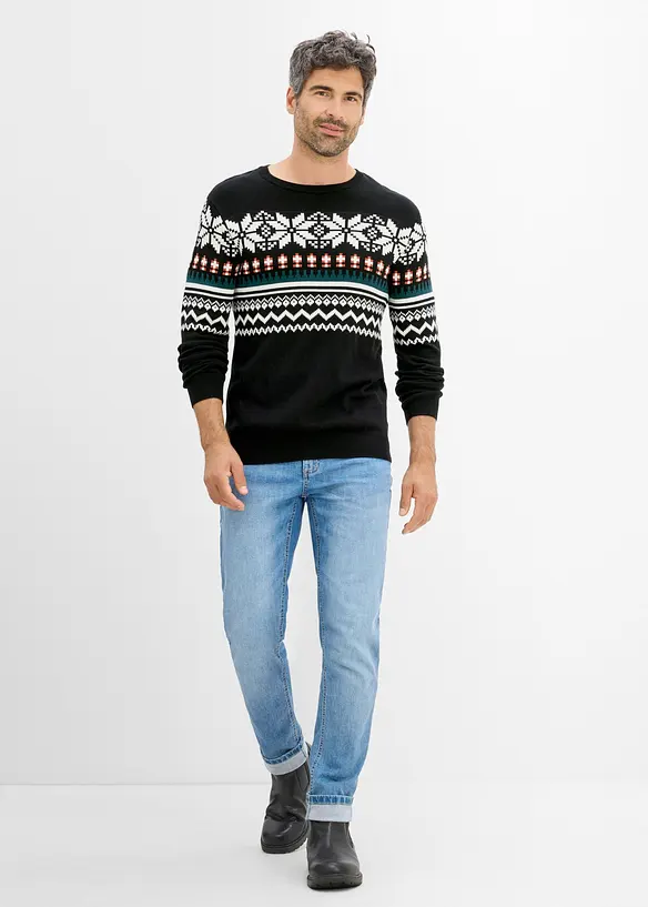 Genser i regular fit med koftem&oslash;nster, bonprix