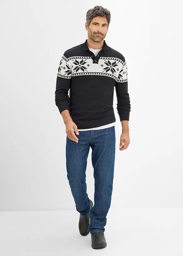 Genser i regular fit med koftem&oslash;nster, bonprix