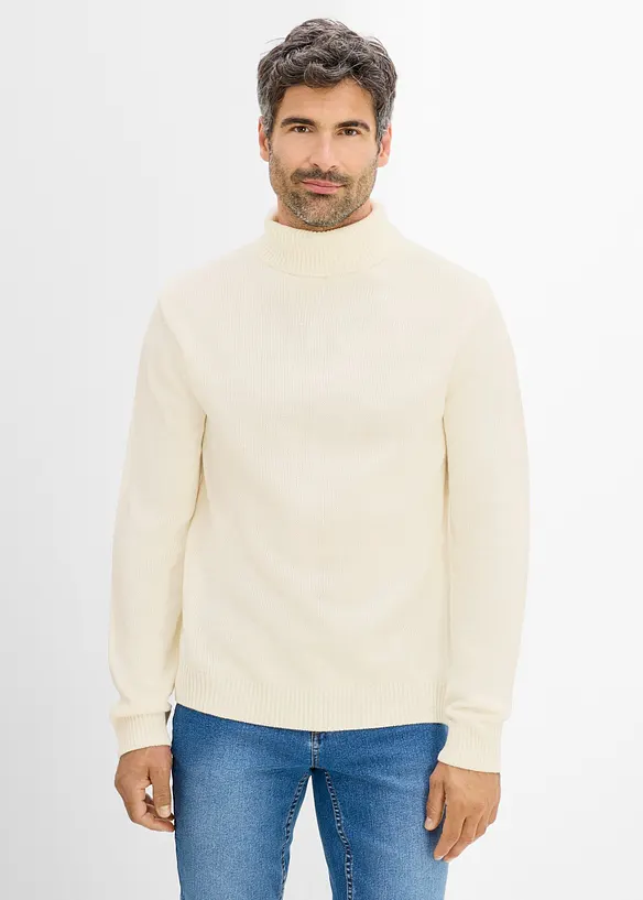 H&oslash;yhalset genser i regular fit, bonprix