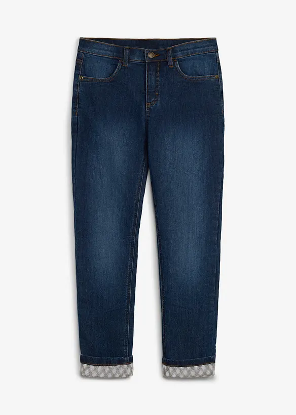 Varmende jeans med flanellf&ocirc;r, bonprix