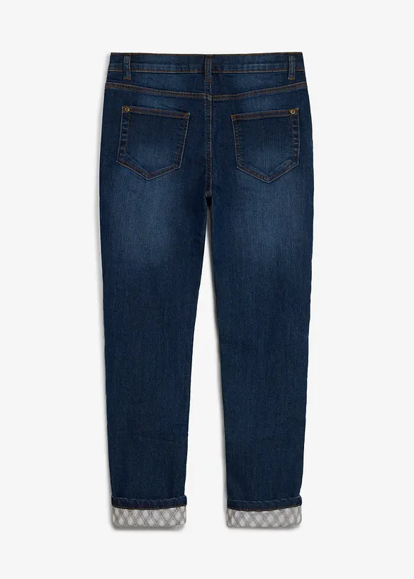 Varmende jeans med flanellf&ocirc;r, bonprix