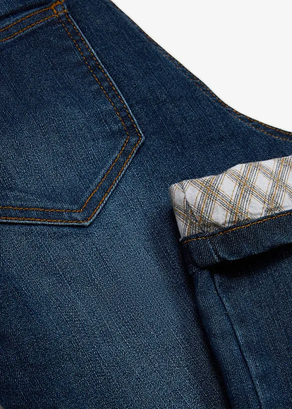Varmende jeans med flanellf&ocirc;r, bonprix