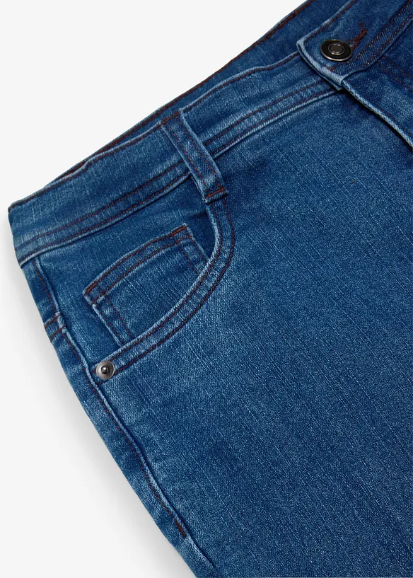 Regular fit jeans i denim med stretch og varmende jerseyf&ocirc;r, bonprix