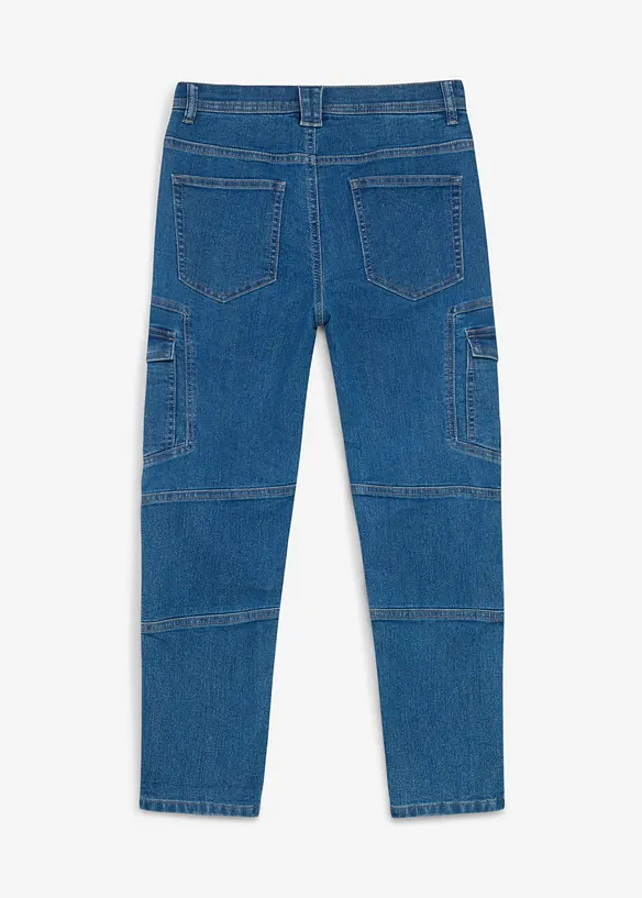 Regular fit cargojeans med varmende jerseyf&ocirc;r, bonprix