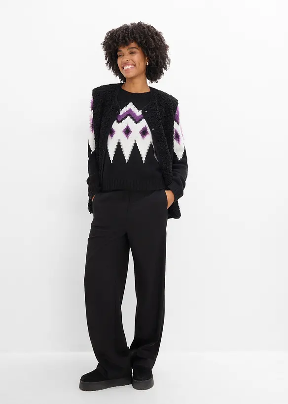 Grovstrikket Fair Isle-genser, bonprix