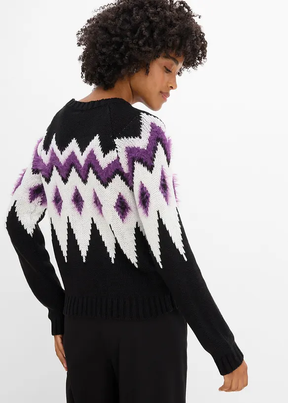 Grovstrikket Fair Isle-genser, bonprix