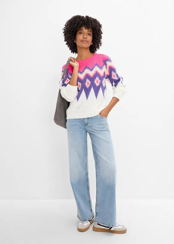 Grovstrikket Fair Isle-genser, bonprix