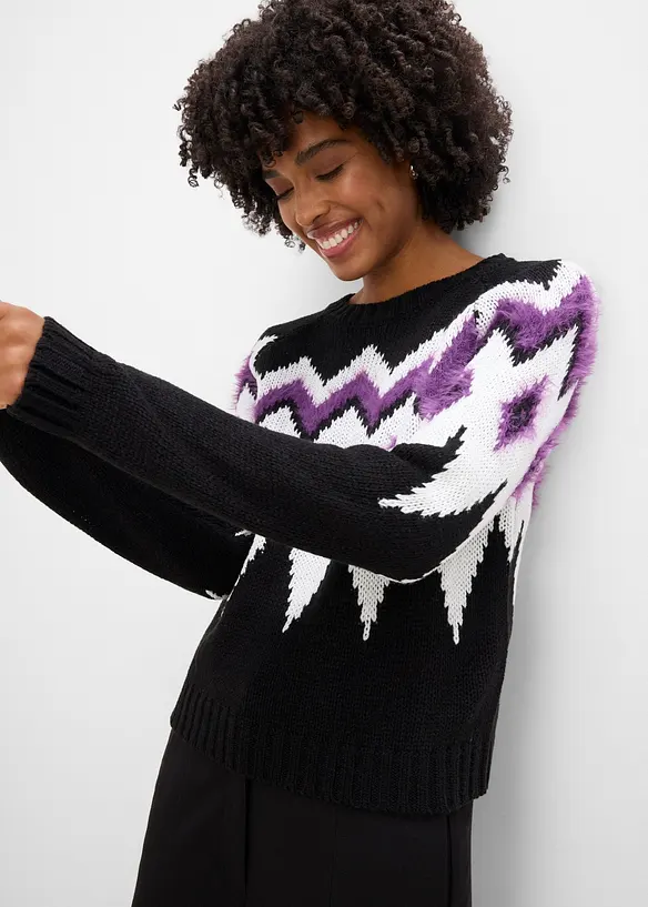 Grovstrikket Fair Isle-genser, bonprix