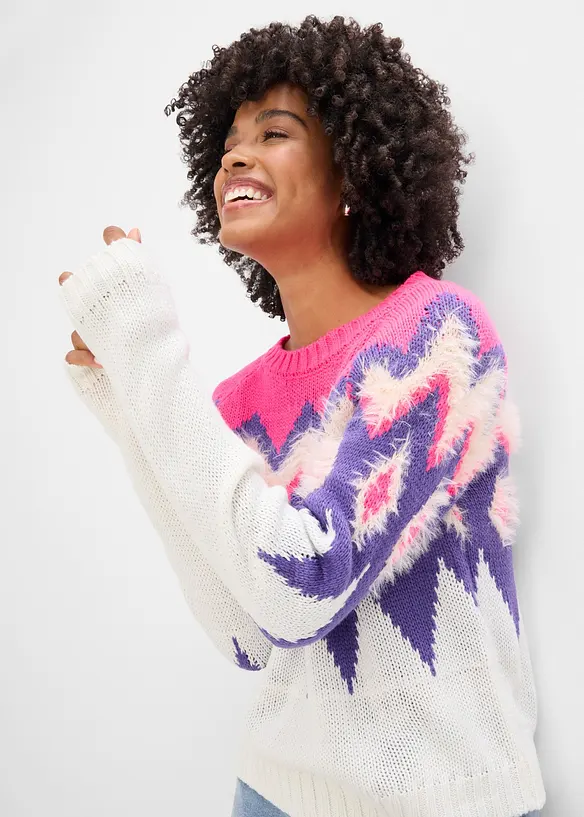 Grovstrikket Fair Isle-genser, bonprix