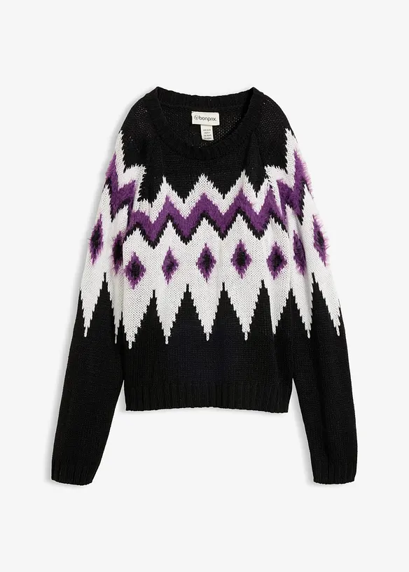 Grovstrikket Fair Isle-genser, bonprix