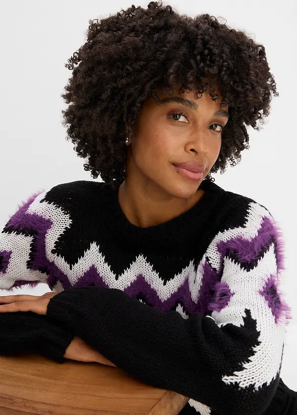 Grovstrikket Fair Isle-genser, bonprix