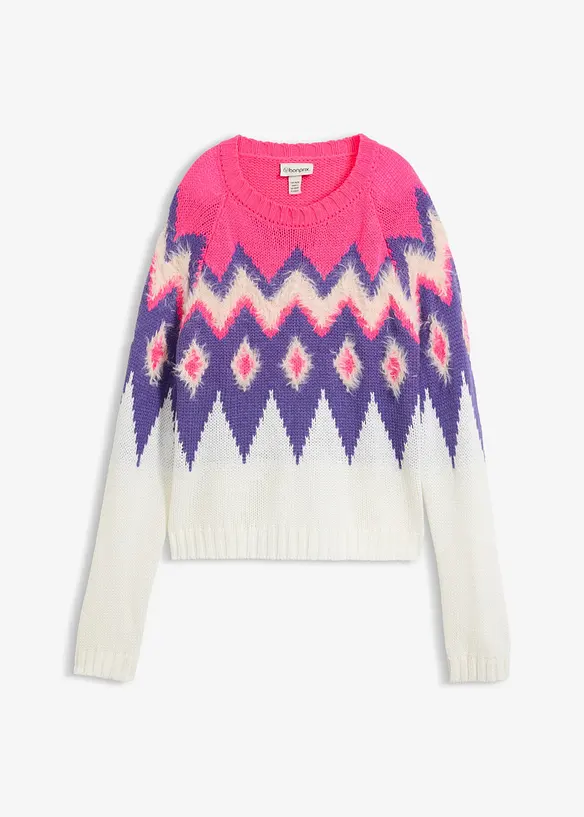 Grovstrikket Fair Isle-genser, bonprix