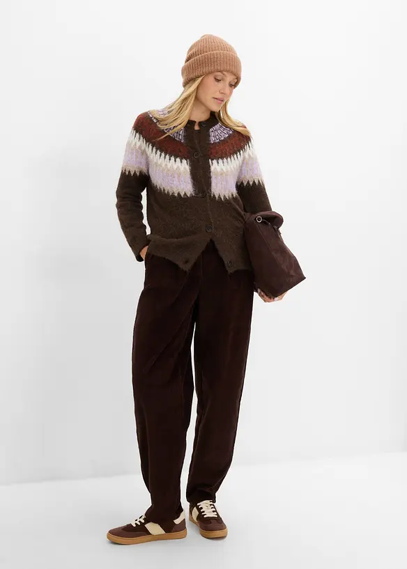 Cardigan med kofteinspirert m&oslash;nster, bonprix