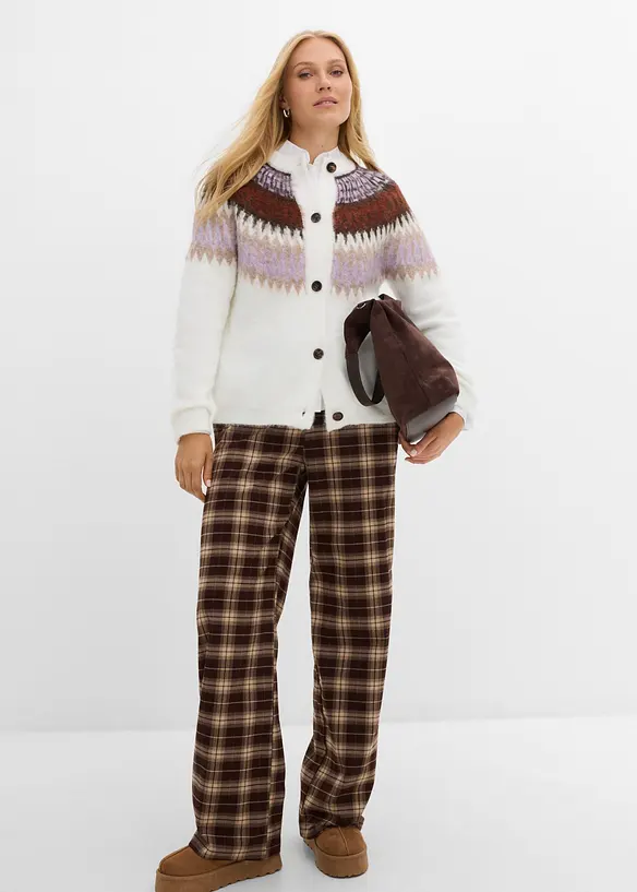Cardigan med kofteinspirert m&oslash;nster, bonprix