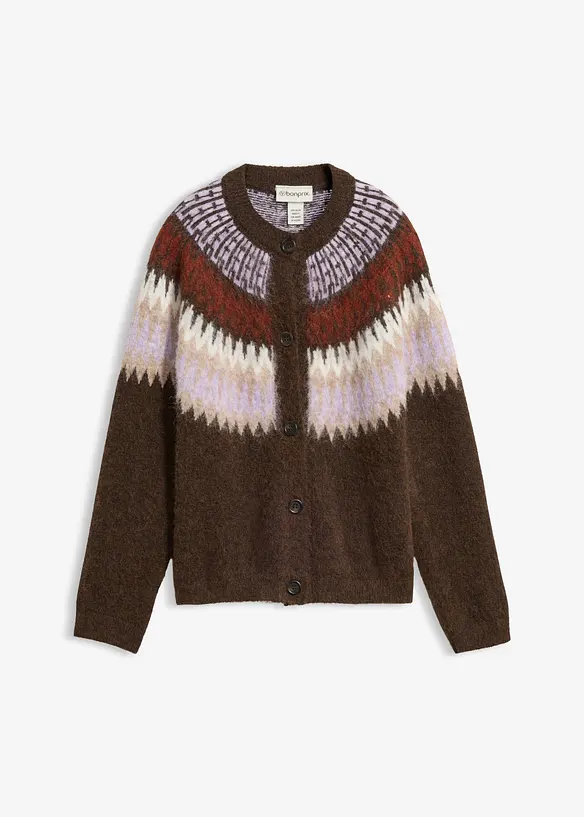Cardigan med kofteinspirert m&oslash;nster, bonprix