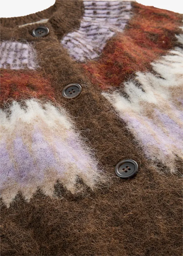 Cardigan med kofteinspirert m&oslash;nster, bonprix