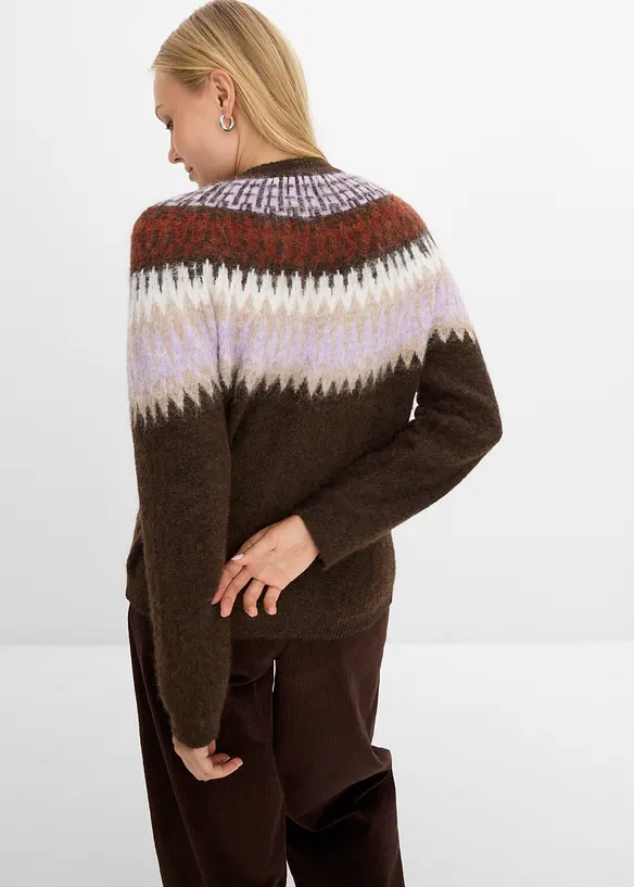 Cardigan med kofteinspirert m&oslash;nster, bonprix