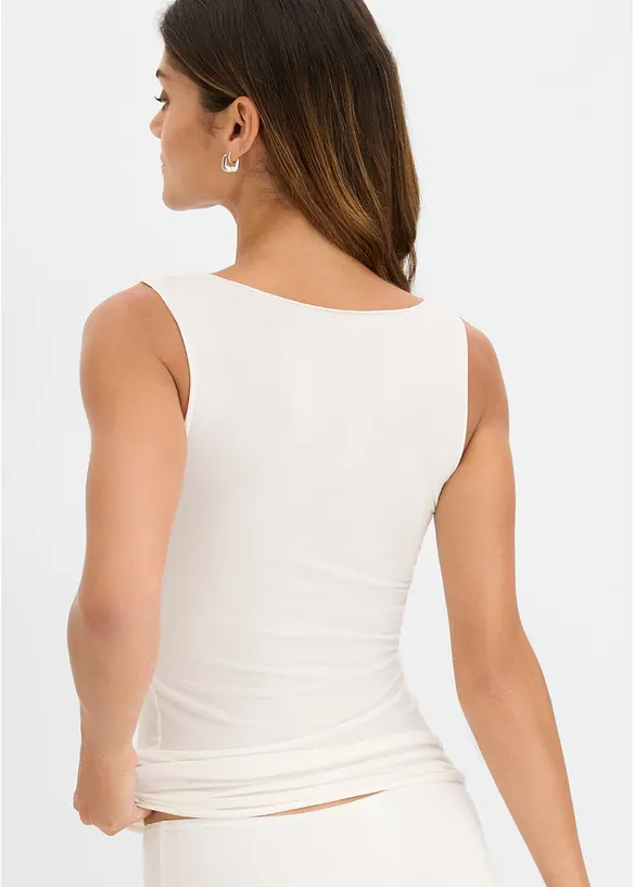 Ultramyk singlet med kasjmir og blonder, bonprix