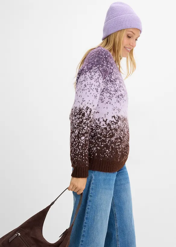 Genser i fluffy, myk strikk, bonprix