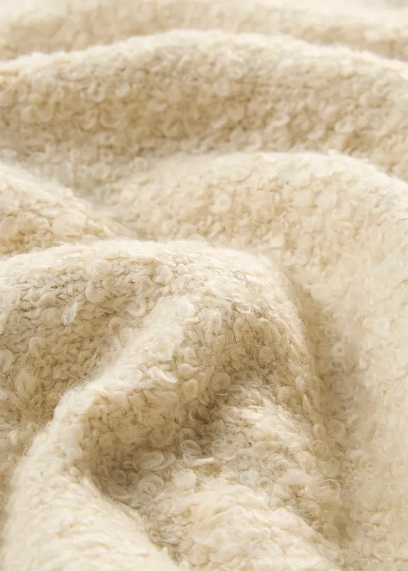 Half-zip-genser i boucl&eacute;stil, bonprix