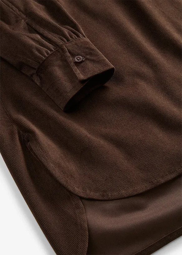 Oversized kjole i kordfl&oslash;yel, bonprix