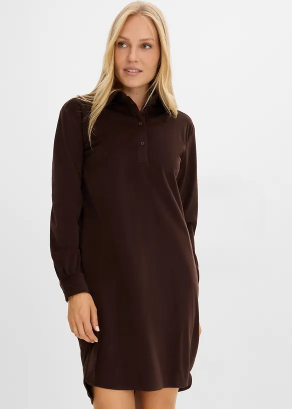 Oversized kjole i kordfl&oslash;yel, bonprix