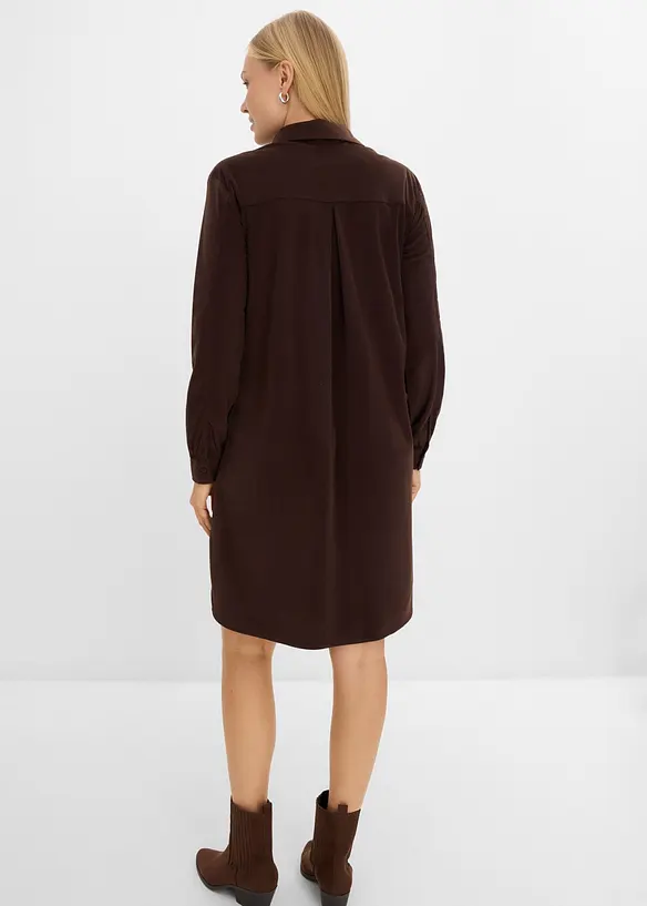 Oversized kjole i kordfl&oslash;yel, bonprix