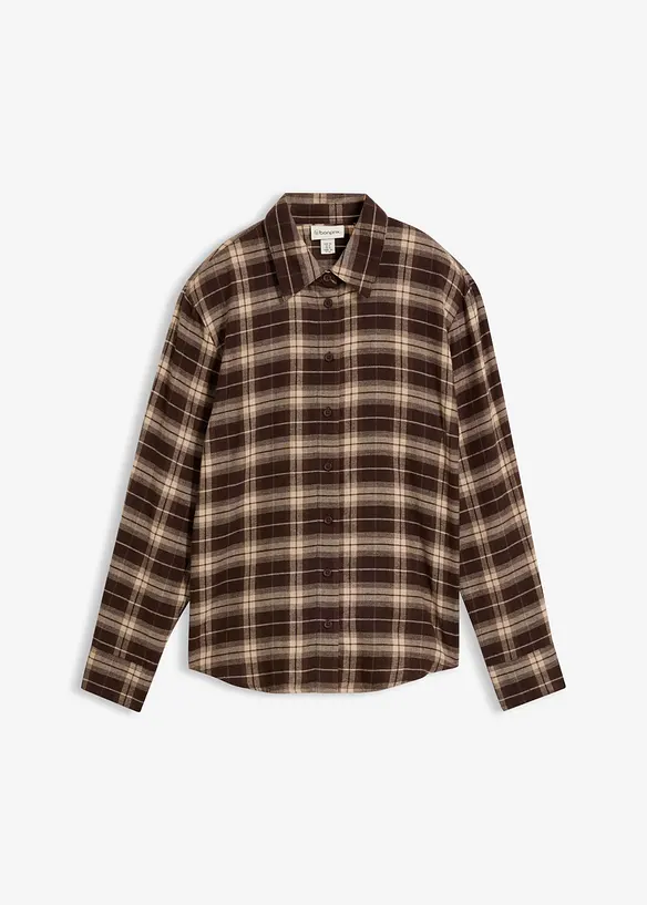 Flanellskjorte i 100% &oslash;kologisk bomull, bonprix