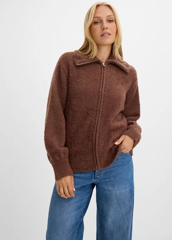 Cardigan i boucl&eacute;, bonprix
