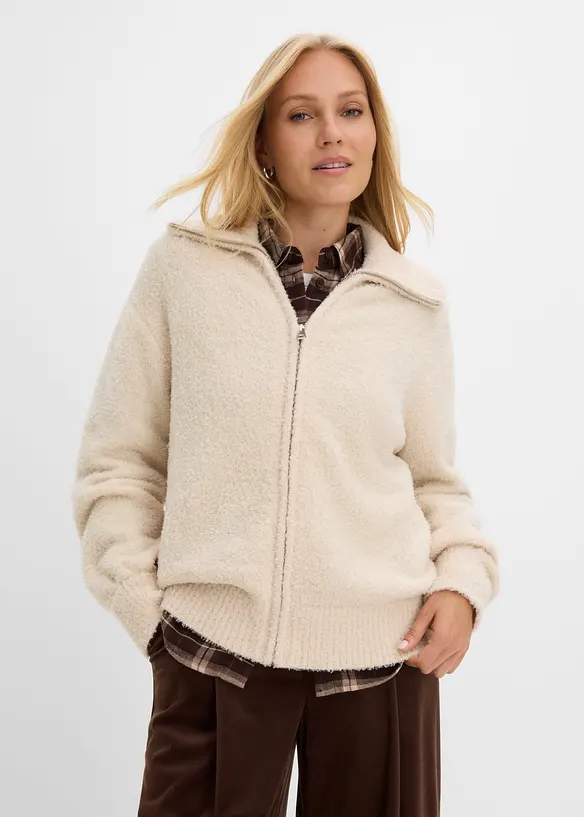 Cardigan i boucl&eacute;, bonprix