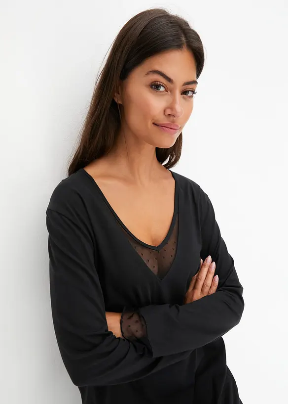 Nattkjole med nydelige blonder, bonprix