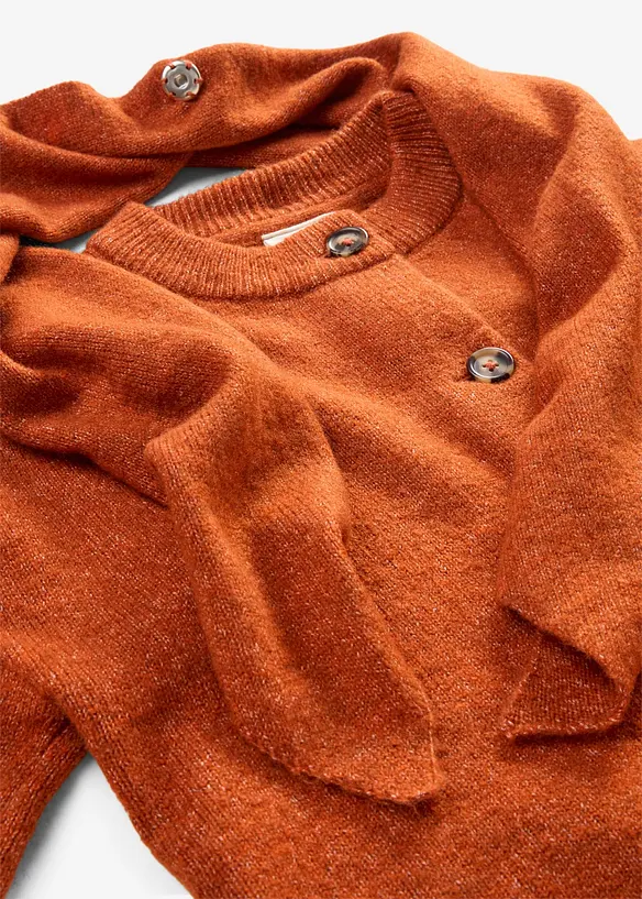 Cardigan med p&aring;satt skjerf, bonprix