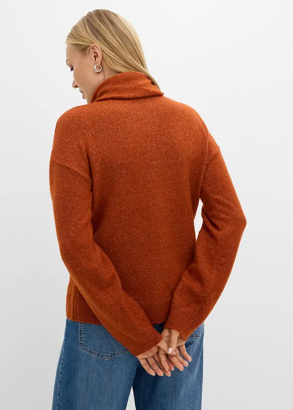 Cardigan med p&aring;satt skjerf, bonprix