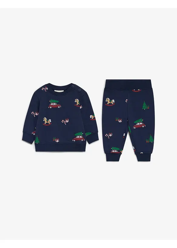Sweatshirt og bukse i 100% &oslash;kologisk bomull, bonprix