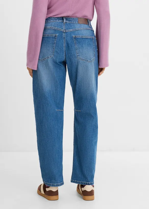 Barrel jeans mid waist, bonprix