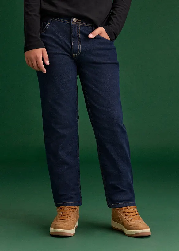 Regular Fit termojeans med jerseyf&ocirc;r, Straight, bonprix