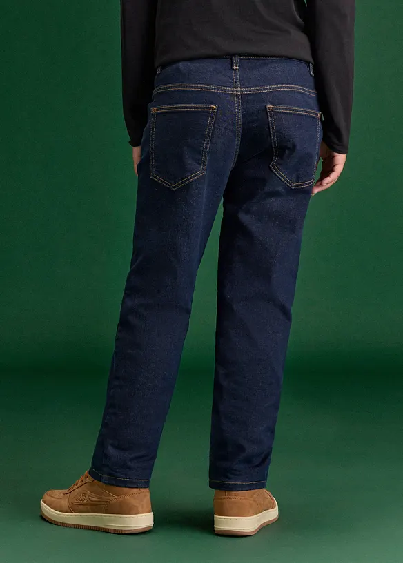 Regular Fit termojeans med jerseyf&ocirc;r, Straight, bonprix