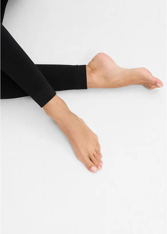 Varmende leggings med myk fleece 140 DEN (2-pack), bonprix