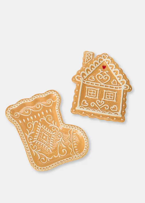 Sk&aring;ler i pepperkakedesign (2-pack), bonprix