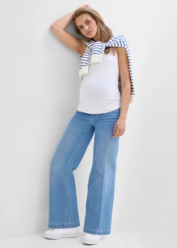 Mama jeans i elastisk denim, Full length, bonprix