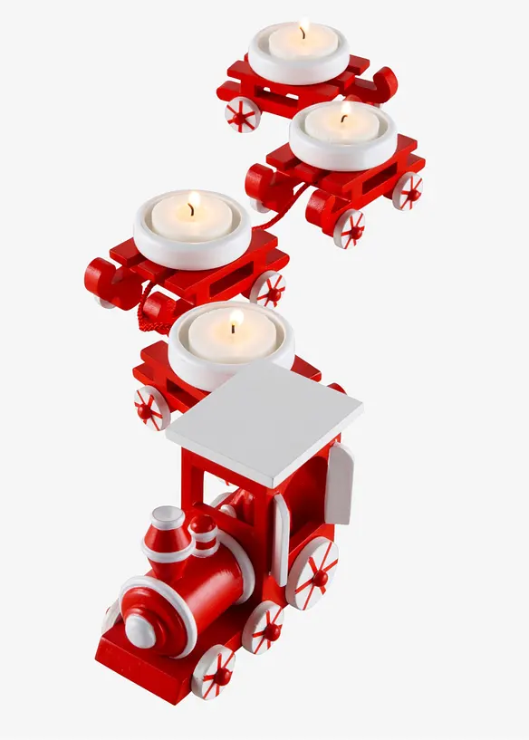 Telysholder med juletog-design (5-delt sett), bonprix