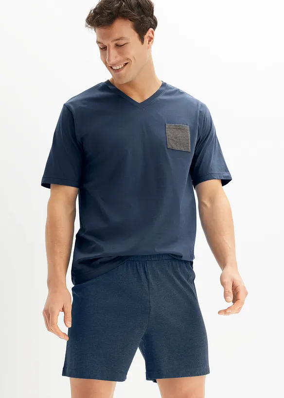 Kort pyjamas med bomull (4-delt sett), bonprix