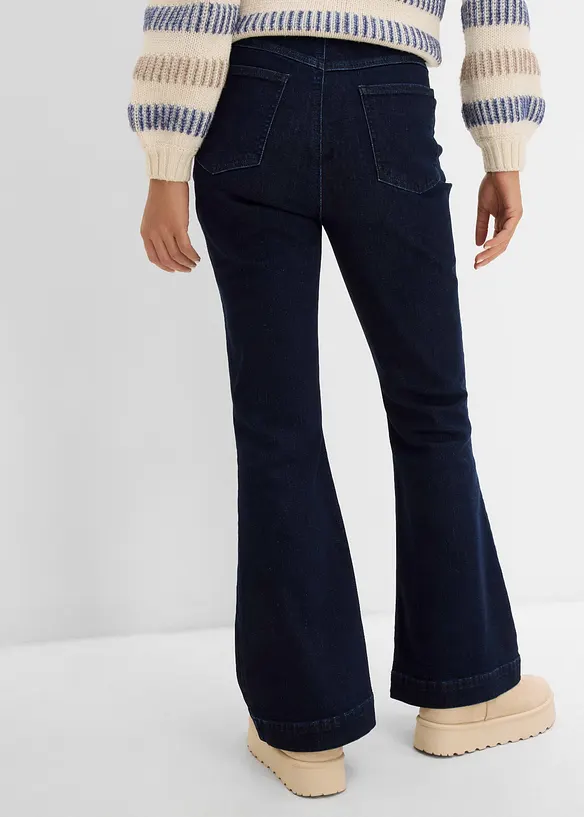Bootcut jeans high waist, komfortlinning, bonprix