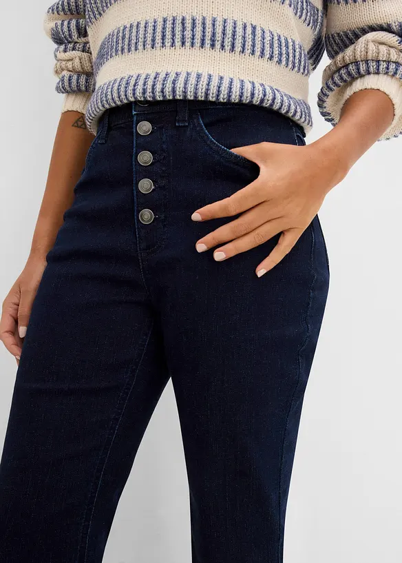 Bootcut jeans high waist, komfortlinning, bonprix